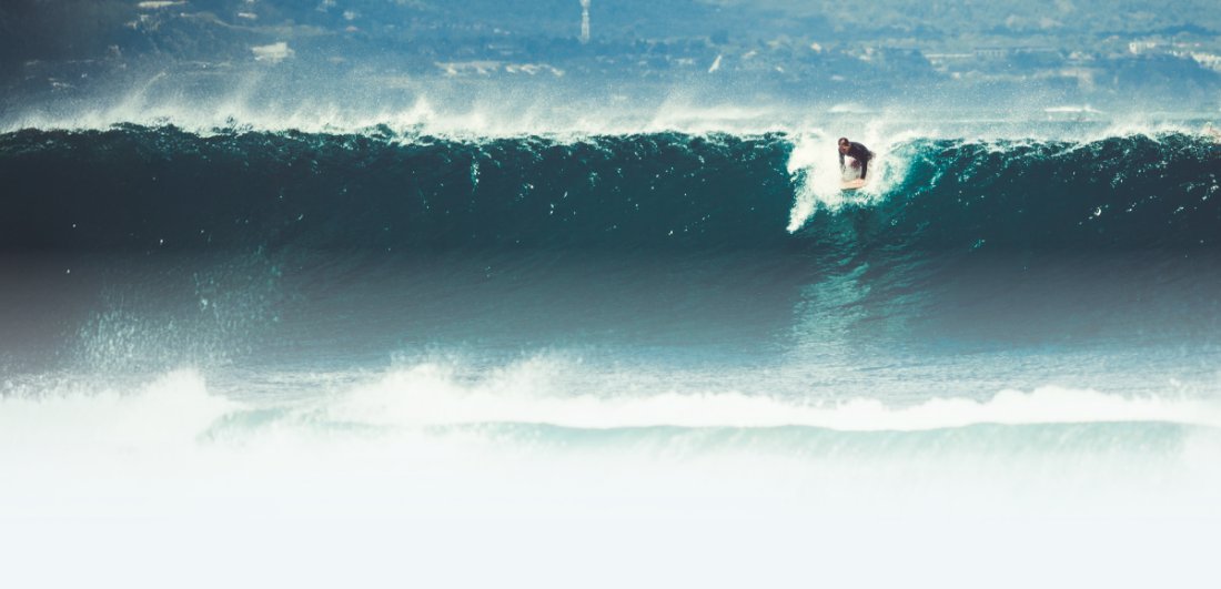 SkiffleBox — surf brand homepage hero